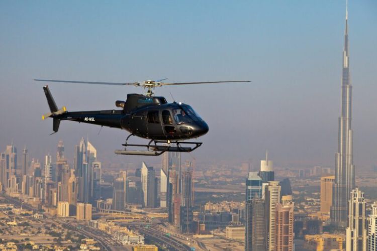 Burj Khalifa Top View helicopter ride