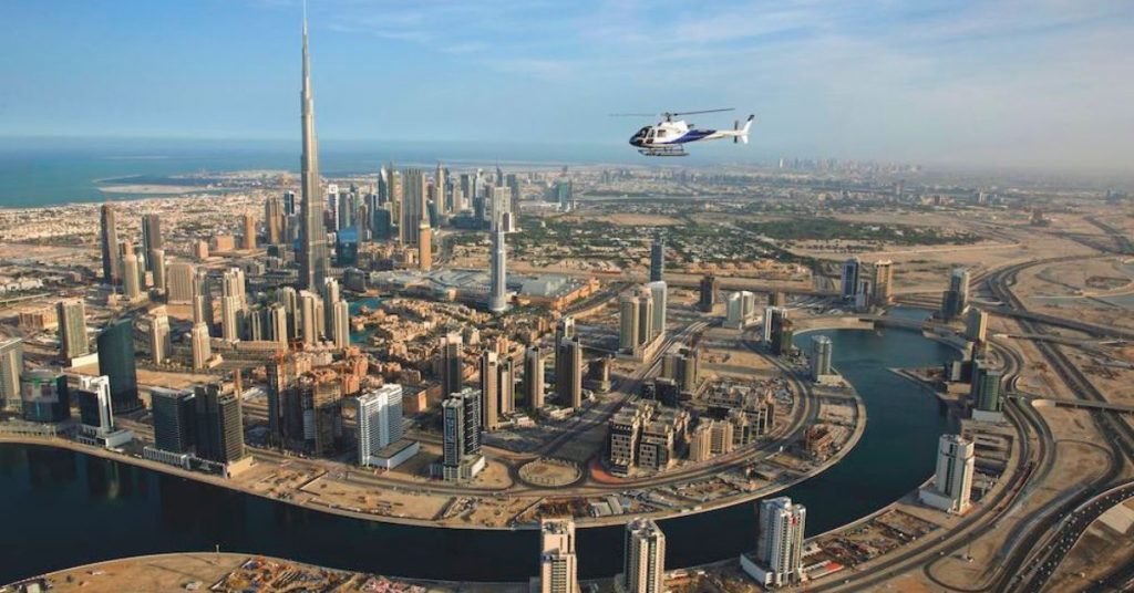Burj Khalifa Top View helicopter ride