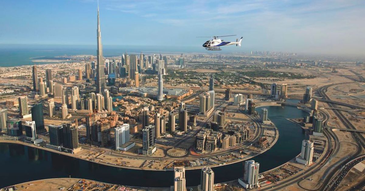 Burj Khalifa Top View helicopter ride